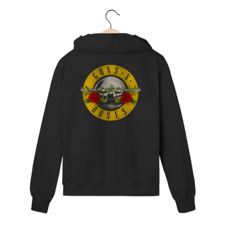 Nome do produto Moletom Com Zíper Premium Guns n' Roses - Appetite for Destruction - Coleção Rock
