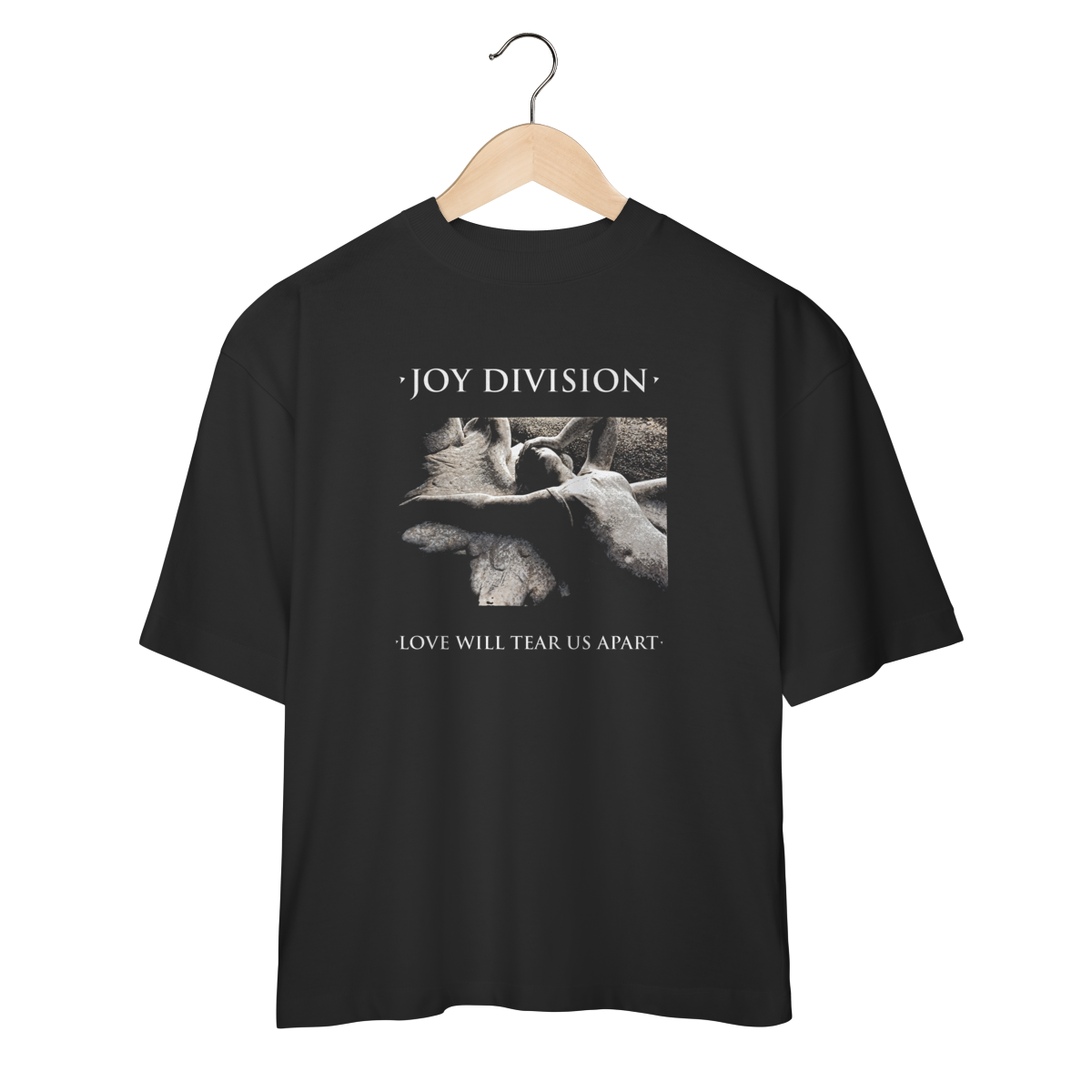 Nome do produto: Camiseta Oversized Joy Division - Love Will Tear Us Apart - Coleção Post Punk/ Rock