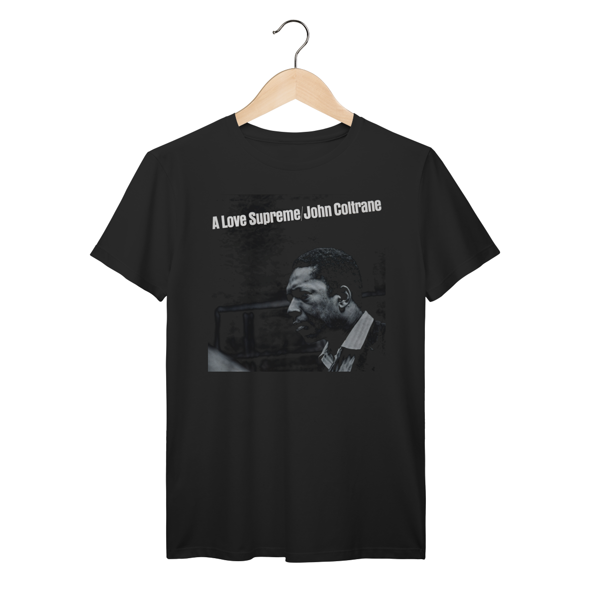Nome do produto: Camiseta Premium John Coltrane - A Love Supreme - Coleção Jazz