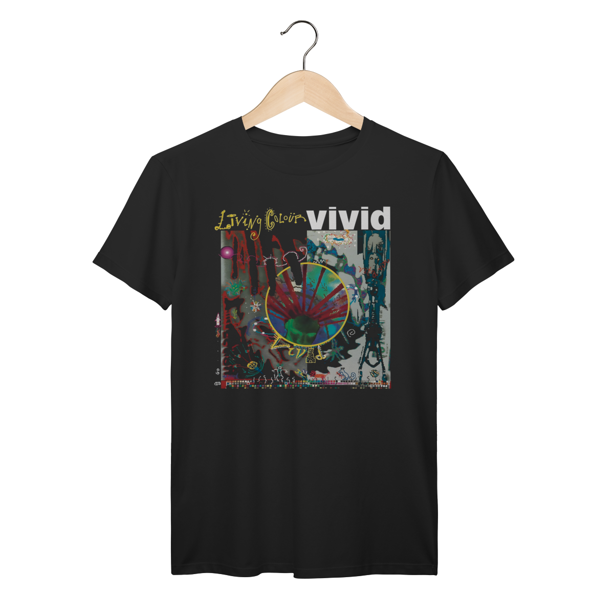 Camiseta Premium Living Colour - Vivid - Coleção Rock