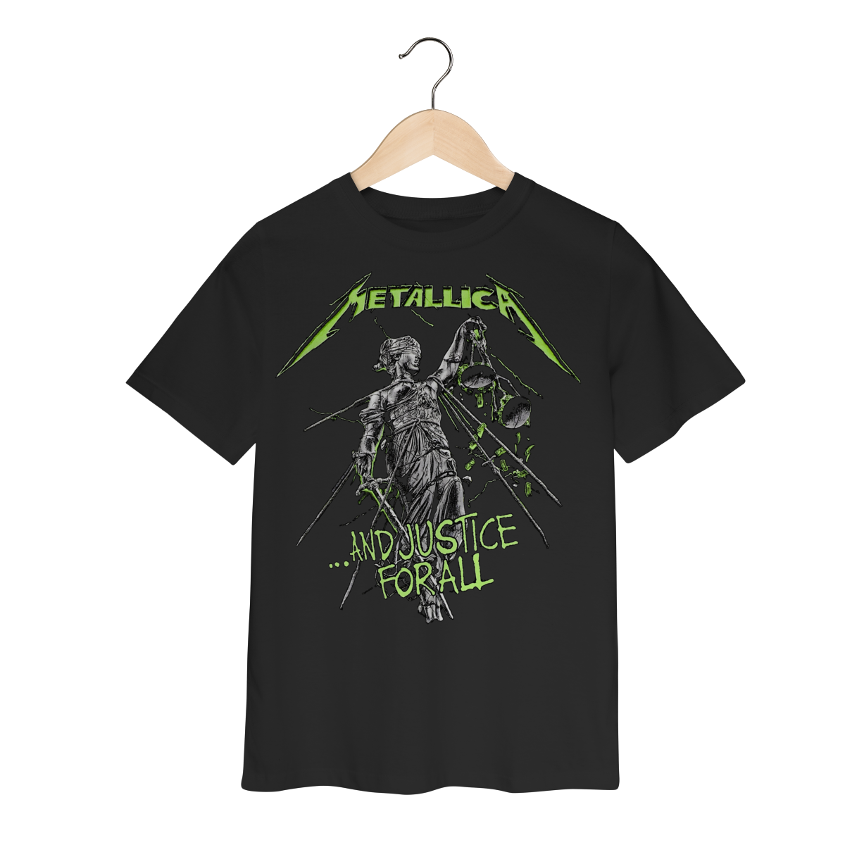 Camiseta Infantil Metallica - And Justice For All - Coleção Rock