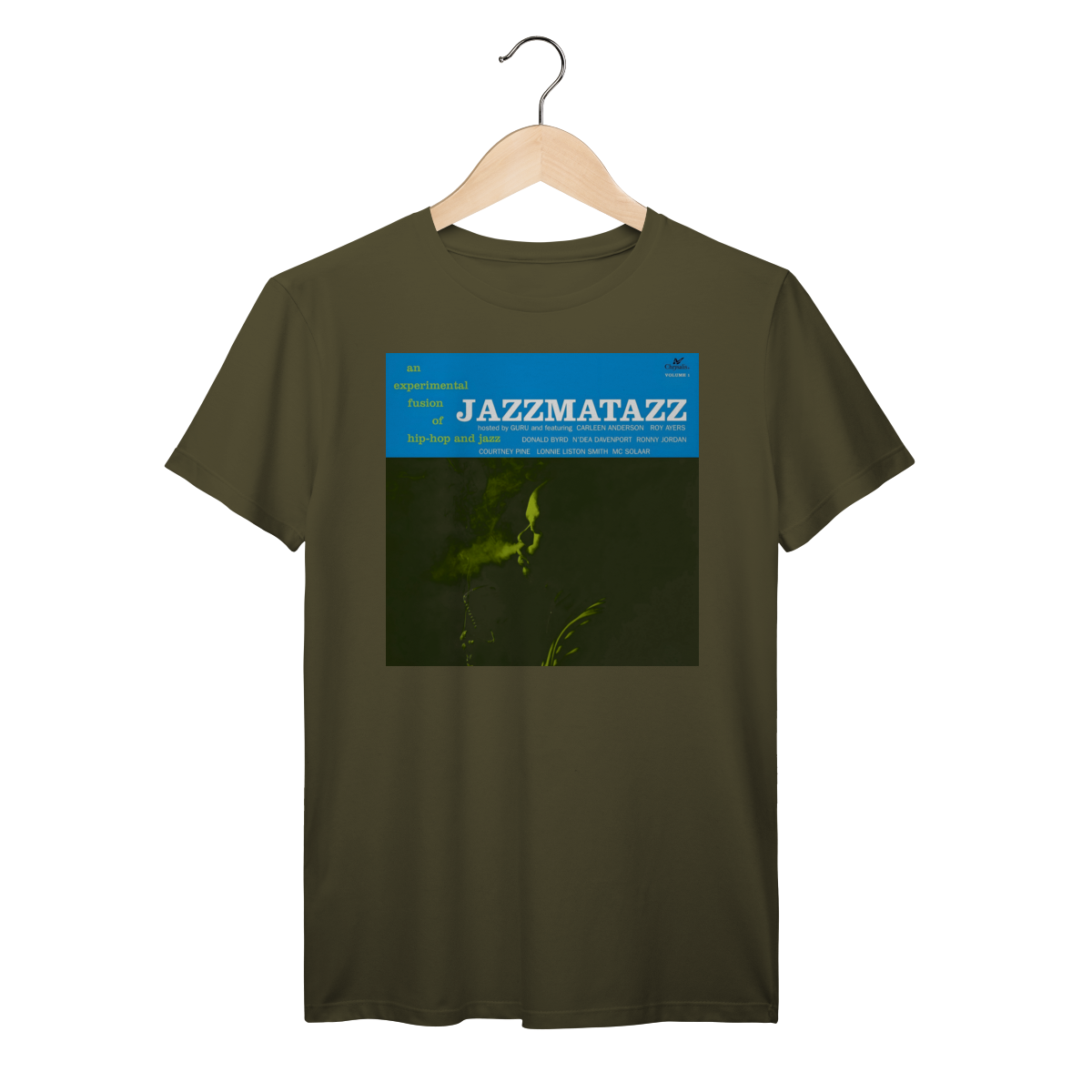 Nome do produto: Camiseta Premium Jazzmatazz - Volume 1 - Coleção Rap/ Jazz