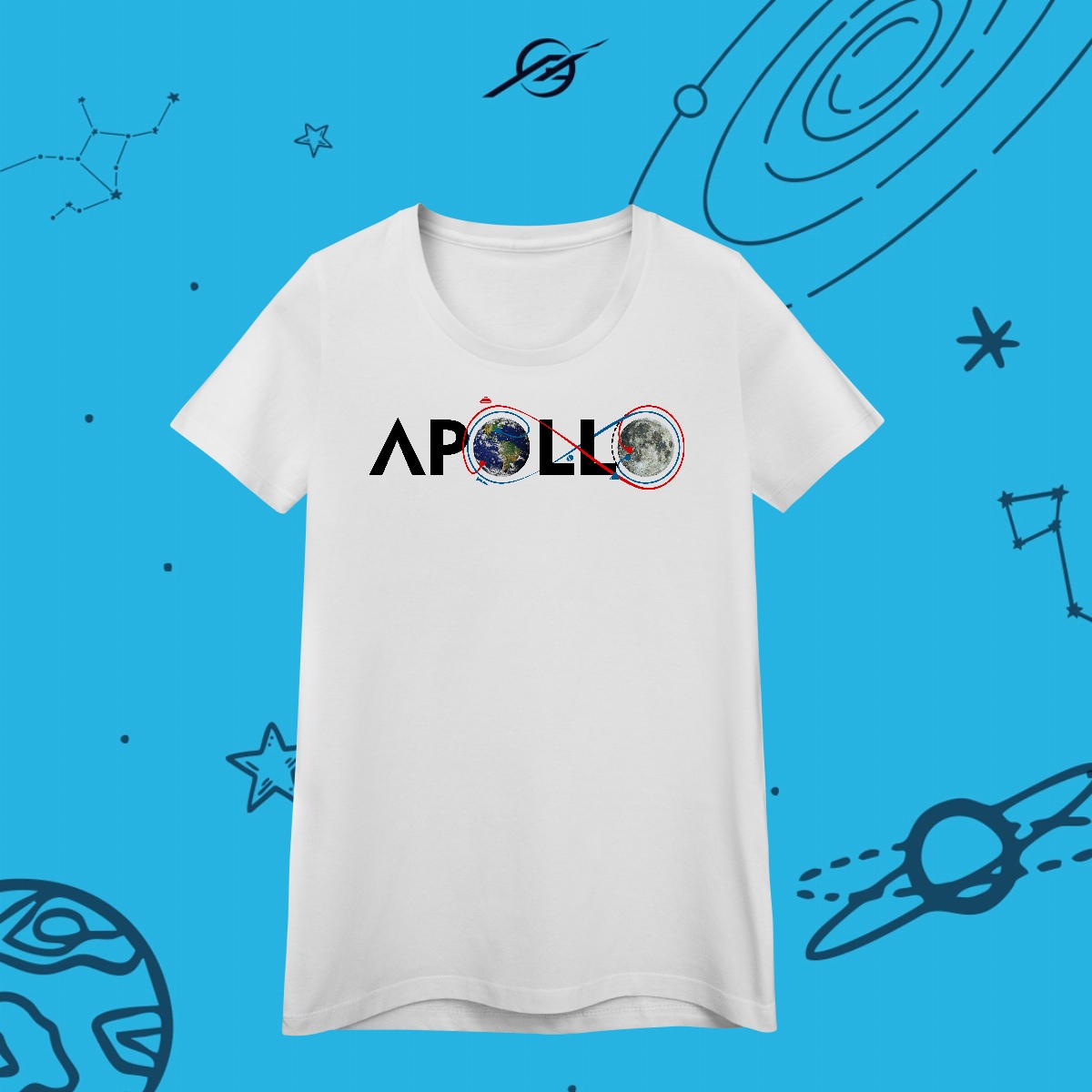 Nome do produto: Camiseta Feminina Trajetória Apollo 