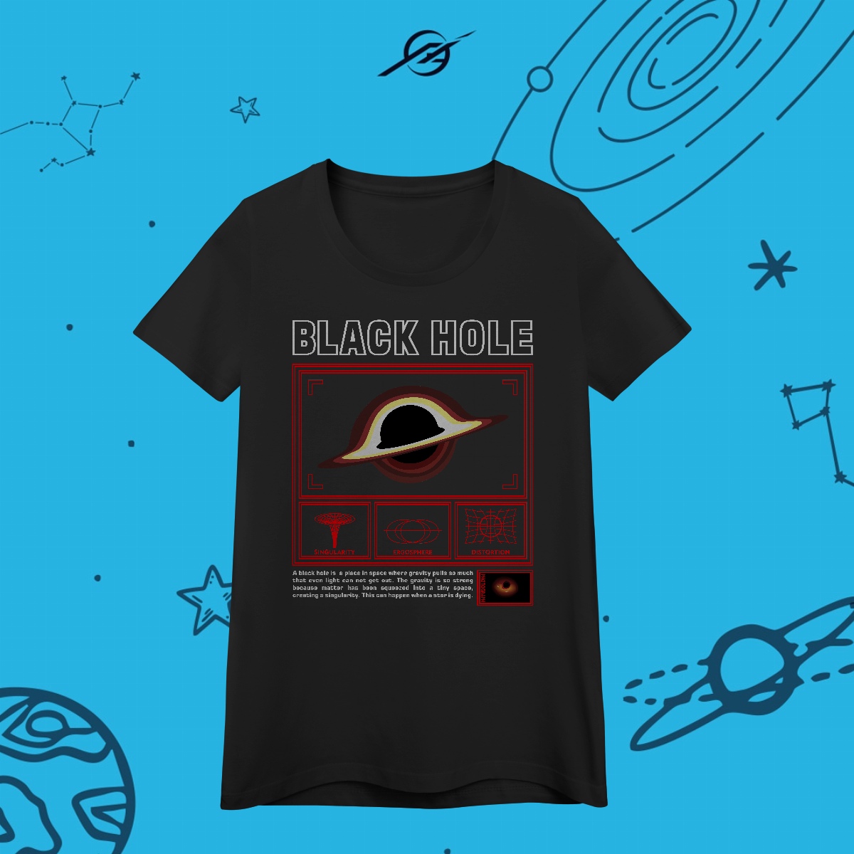 Nome do produto: Camisa Feminina Black Hole