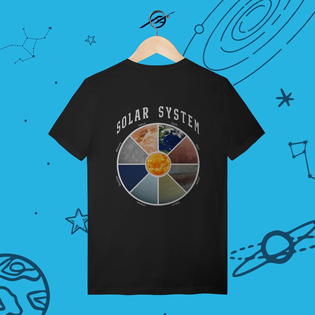 Nome do produto: Camiseta Masculino Solar System