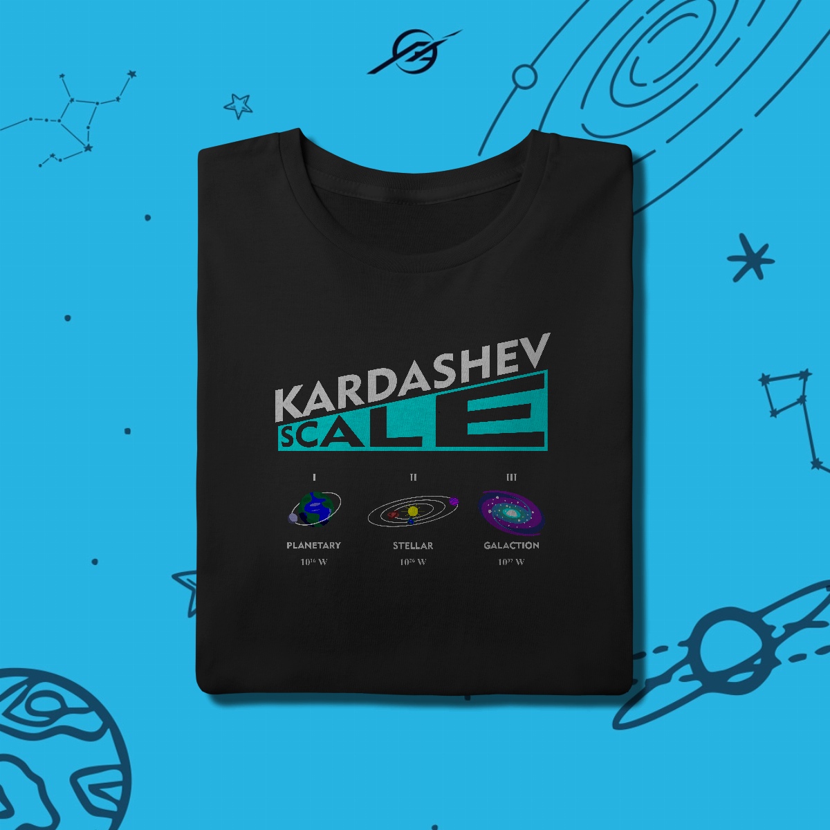 Nome do produto: Camiseta Masculina Kardashev Scale