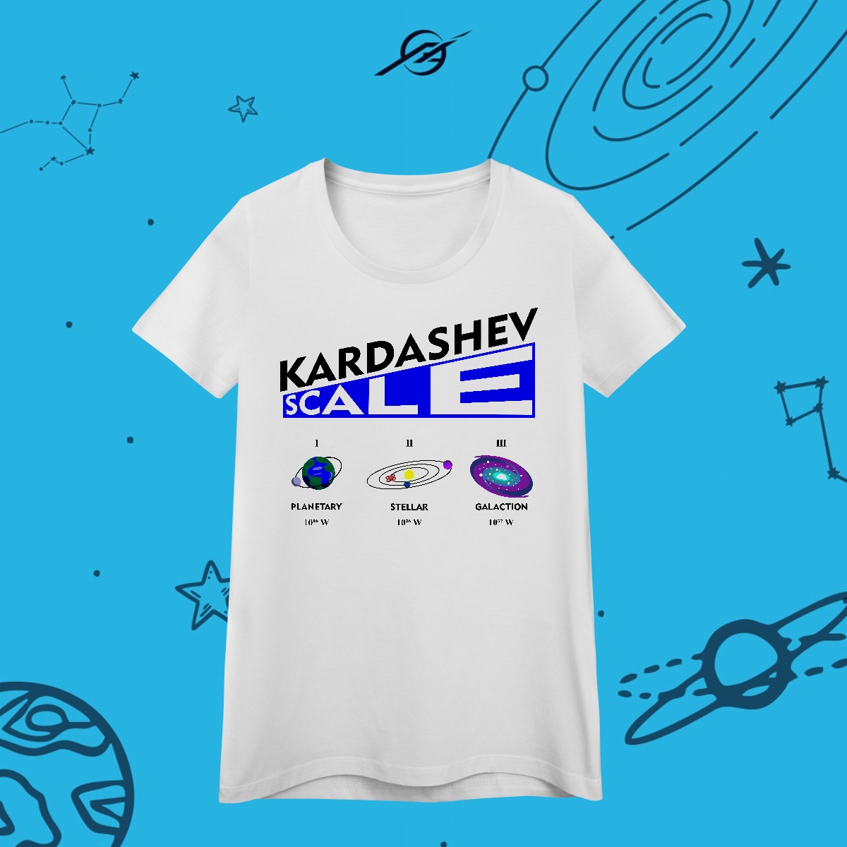 Nome do produto: Camiseta Feminina Kardashev Scale
