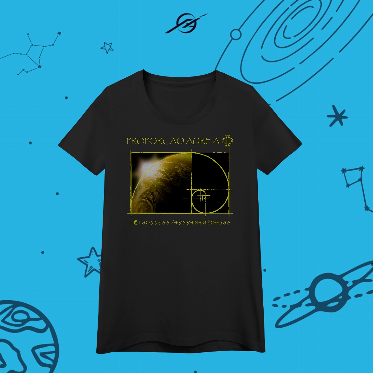 Nome do produto: Camiseta Feminina Proporção Áurea