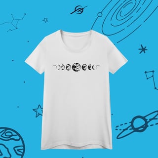 Nome do produto Camiseta Feminina Phases of the Moon