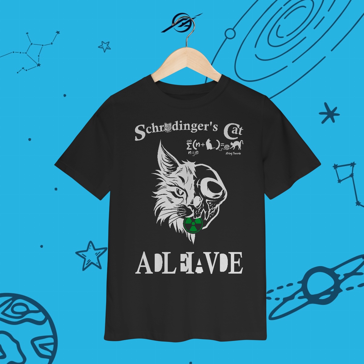 Nome do produto: Camiseta Infantil Schrodinger Cat