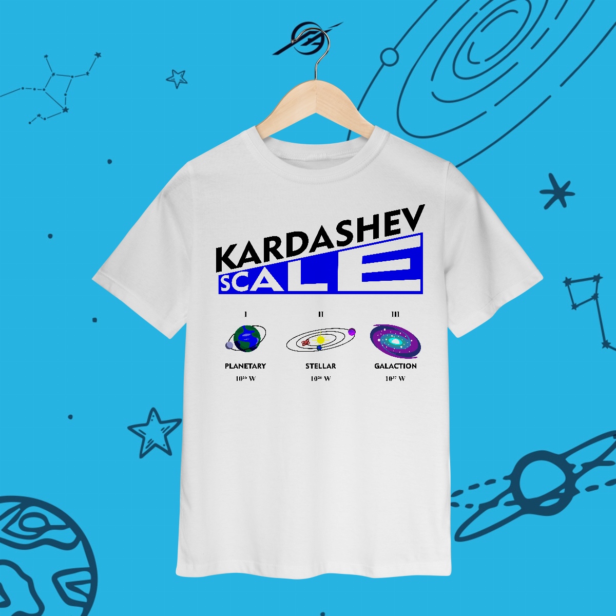 Nome do produto: Camiseta Infantil Kardashev Scale