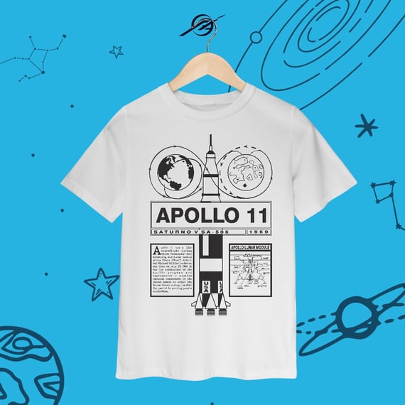 Camisa Infantil Apollo 11
