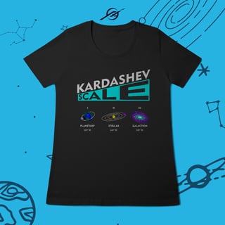 Nome do produto Camiseta Feminina Kardashev Scale
