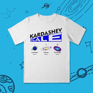 Nome do produto Camiseta Infantil Kardashev Scale