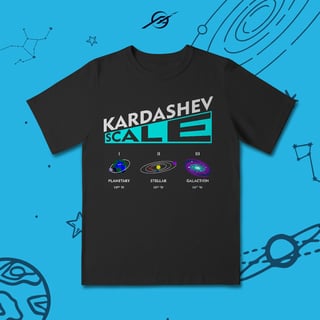 Nome do produto Camiseta Infantil Kardashev Scale