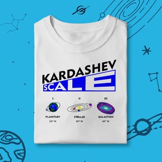 Nome do produto Camiseta Infantil Kardashev Scale