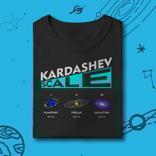 Nome do produto Camiseta Infantil Kardashev Scale
