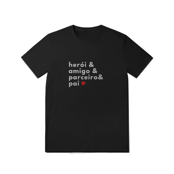 Camiseta &Pai Preta