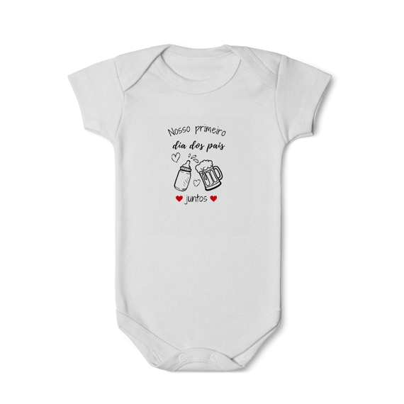 Body primeiro dia dos pais juntos branco