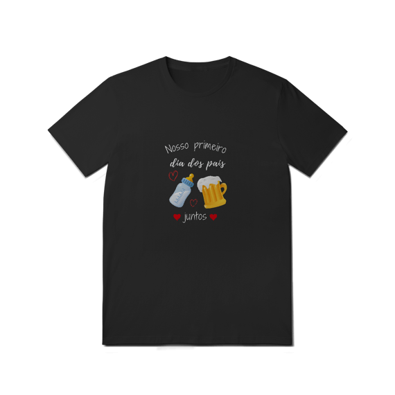 Camiseta primeiro dia dos pais juntos preta