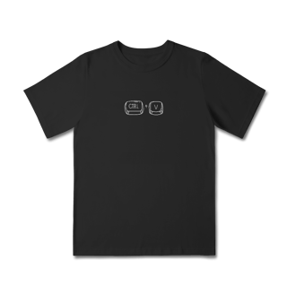 Nome do produto Camiseta infantil Ctrl V Preta