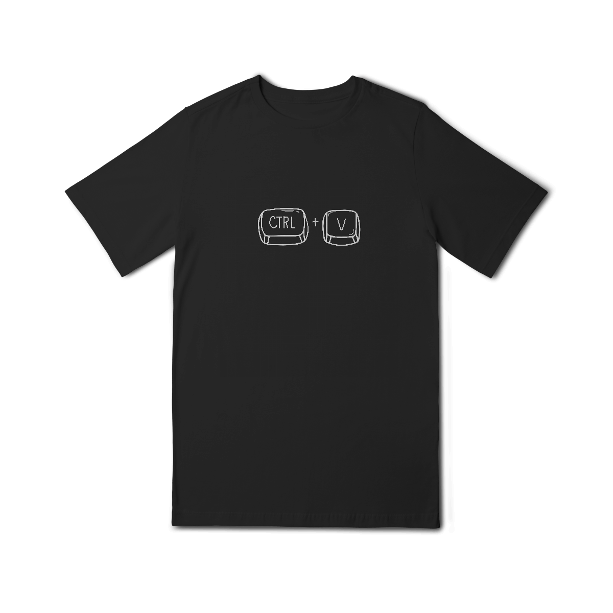 Nome do produto: Camiseta infanto juvenil Ctrl V Preta