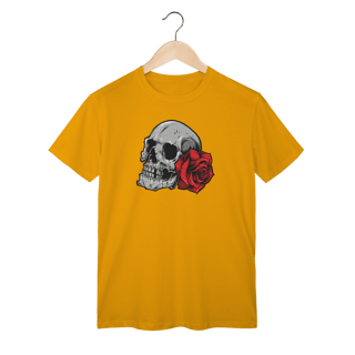 Nome do produto Camiseta Caveira Rosa Vermelha