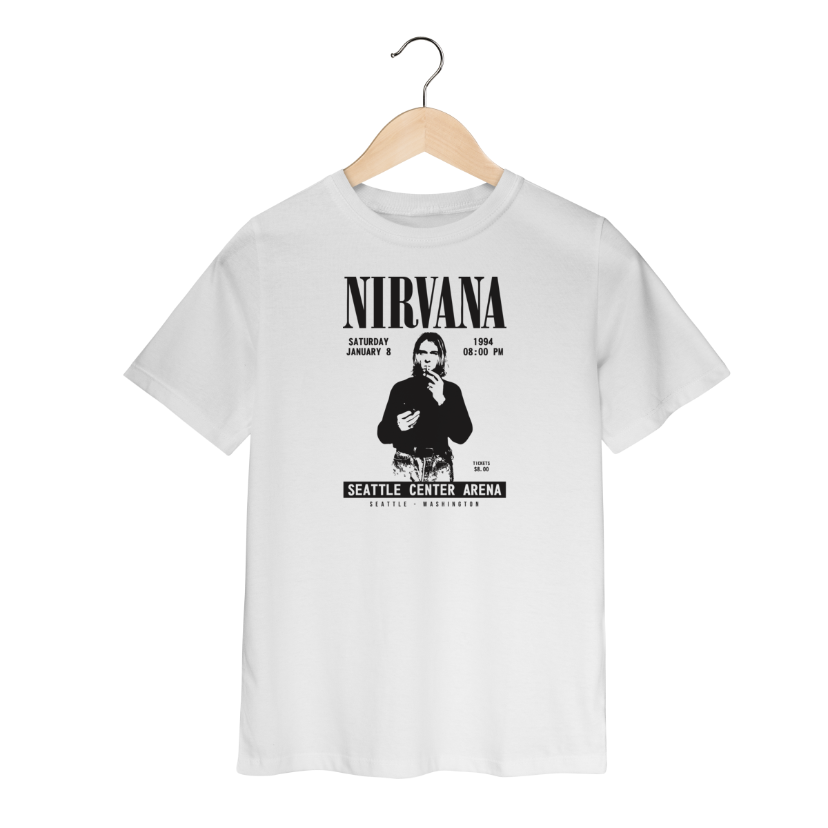 Camiseta Nirvana Infantil - 2 a 8 