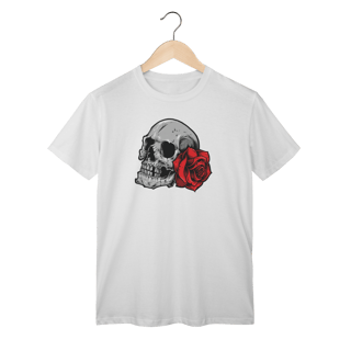 Nome do produto Camiseta Caveira Rosa Vermelha