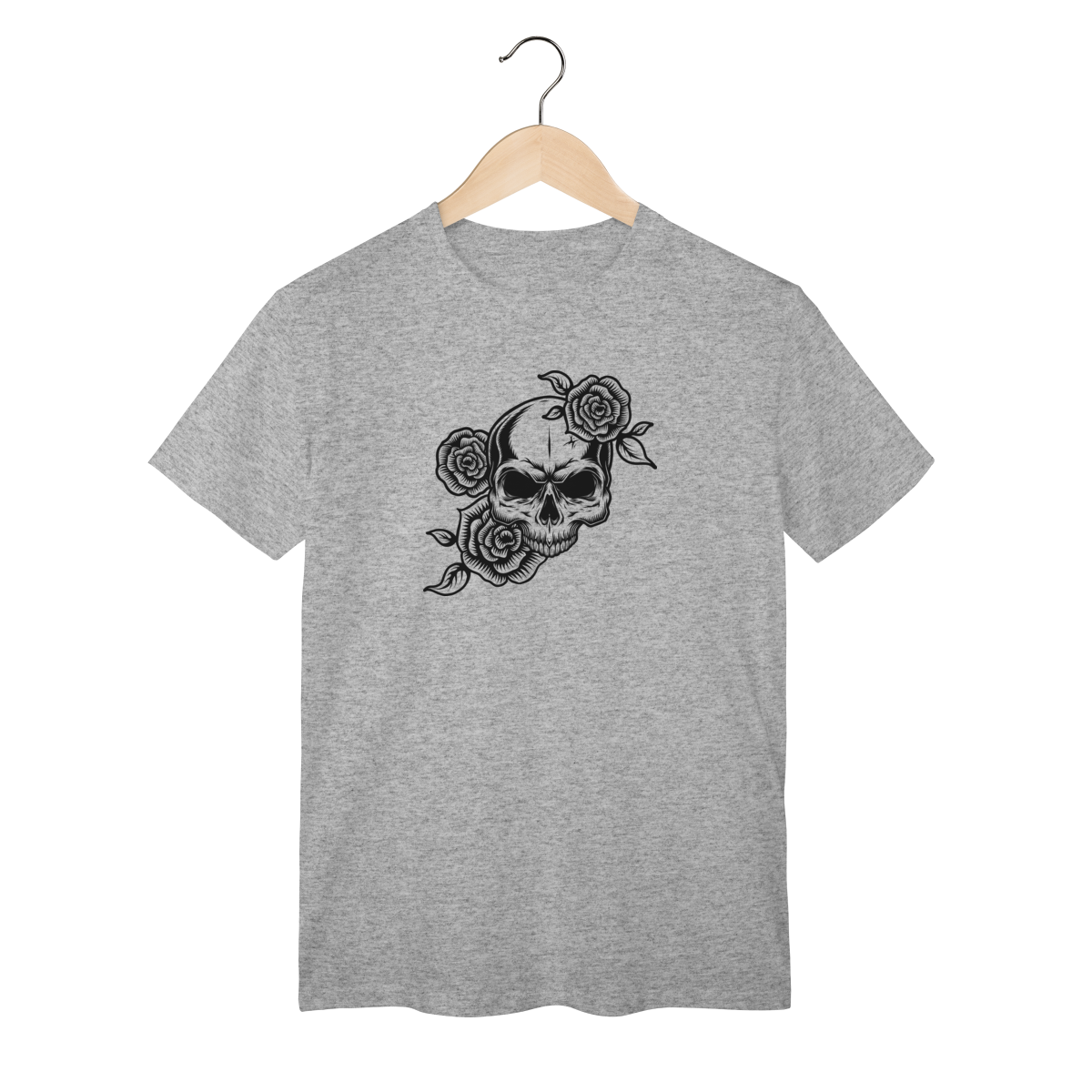 Nome do produto: Camiseta Caveira Flor