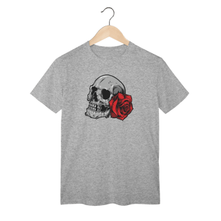 Nome do produto Camiseta Caveira Rosa Vermelha