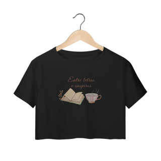 Camisa Cropped Entre letras e Suspiros