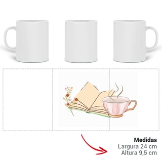 Caneca entre letras e Suspiros