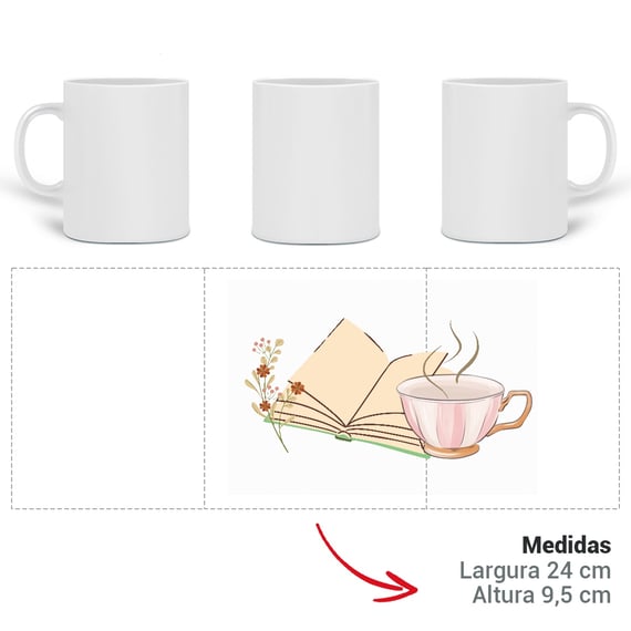 Caneca entre letras e Suspiros