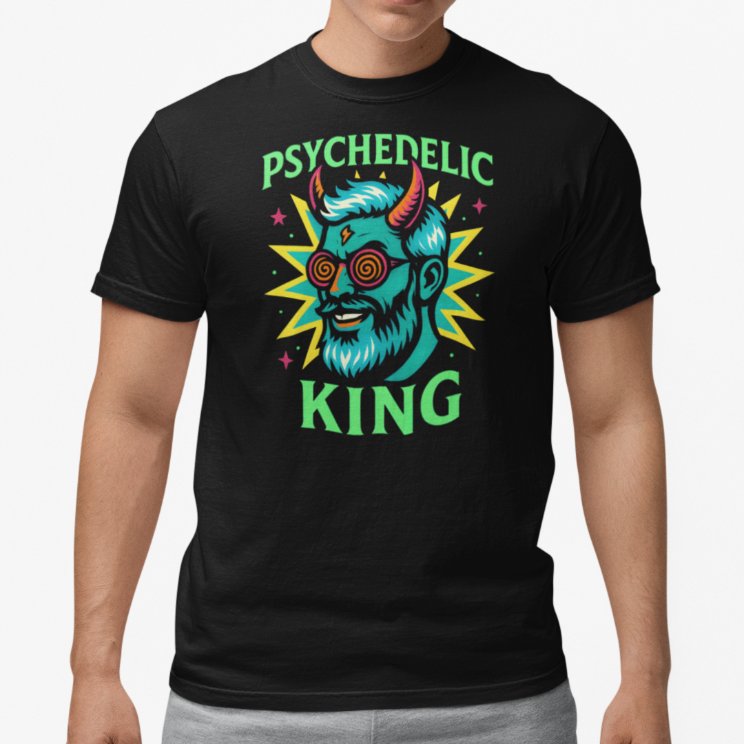 Nome do produto: Camiseta Psychedelic King Psicodélica Algodão