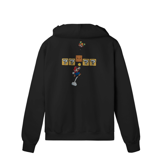 Moletom Premium Com Zíper Super Mario – Soco no Bloco