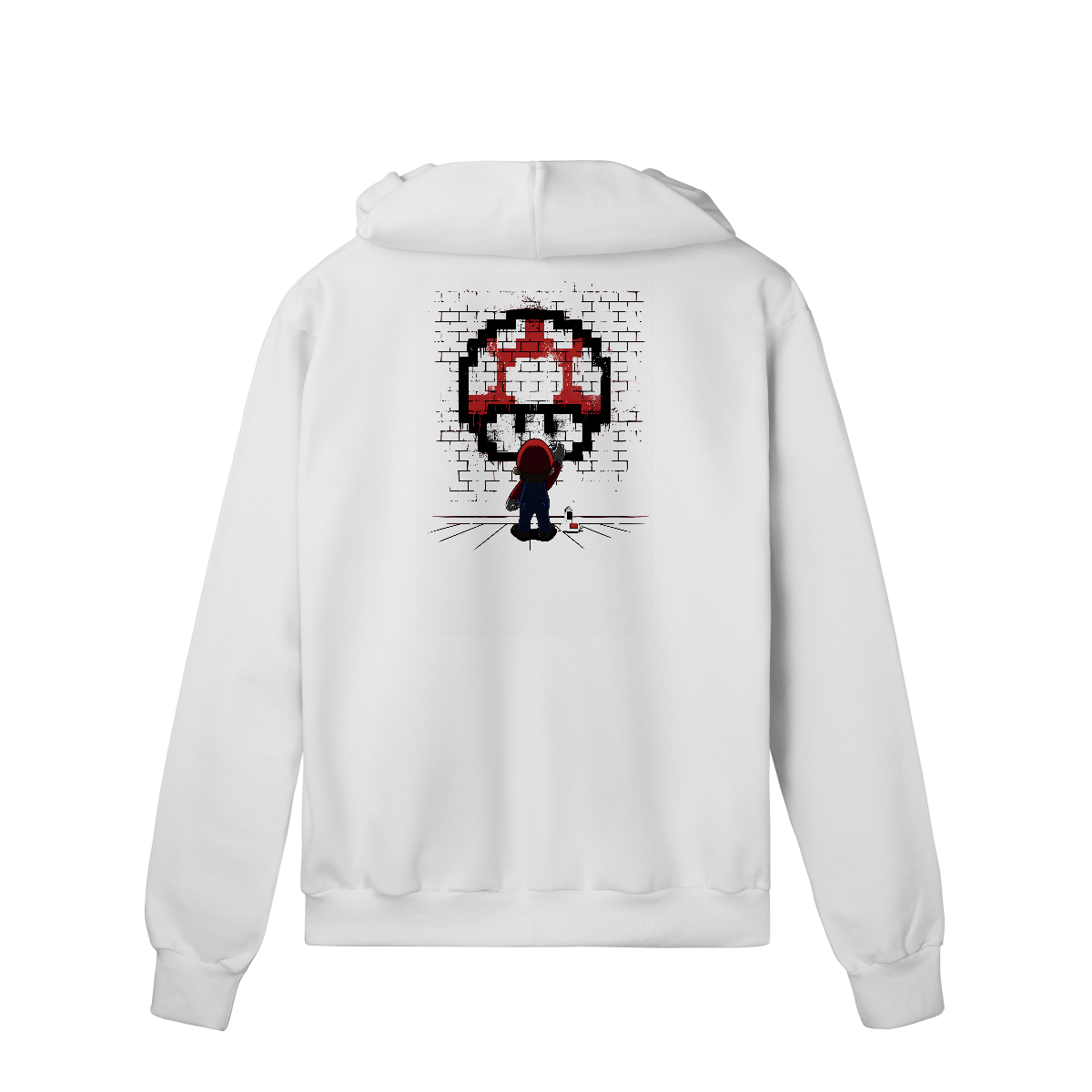 Nome do produto: Moletom Premium Com Zíper Super Mario Grafiteiro