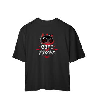 Nome do produto[Oversized] Camiseta Cute But Psycho