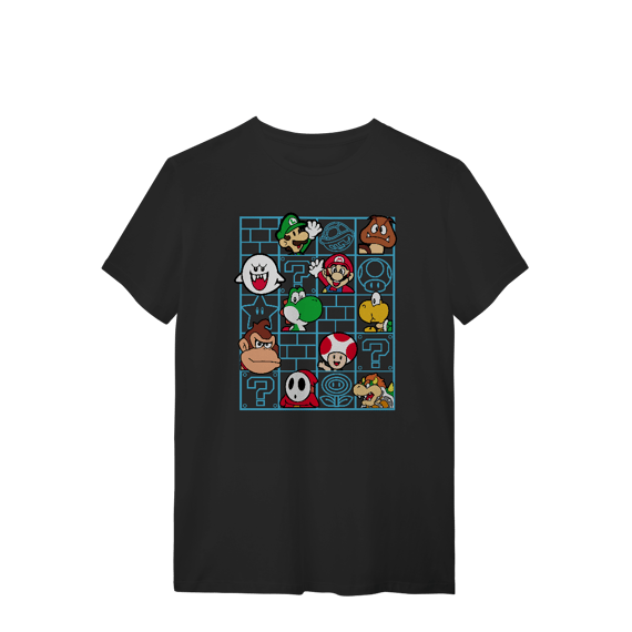 [Quality] Camiseta Super Mário Nostalgia