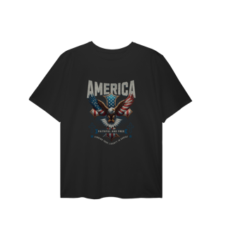 Nome do produto[Plus Size] Camiseta América – Faithful and Free