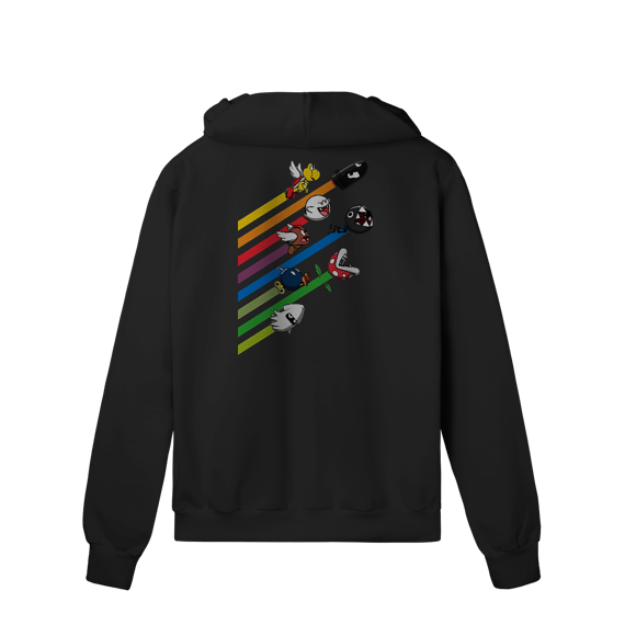 Moletom Premium Com Zíper Corrida dos Vilões – Super Mario