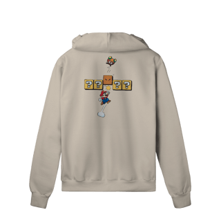 Nome do produto Moletom Premium Com Zíper Super Mario – Soco no Bloco