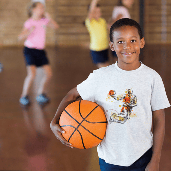 Camiseta Infantil Basket Art