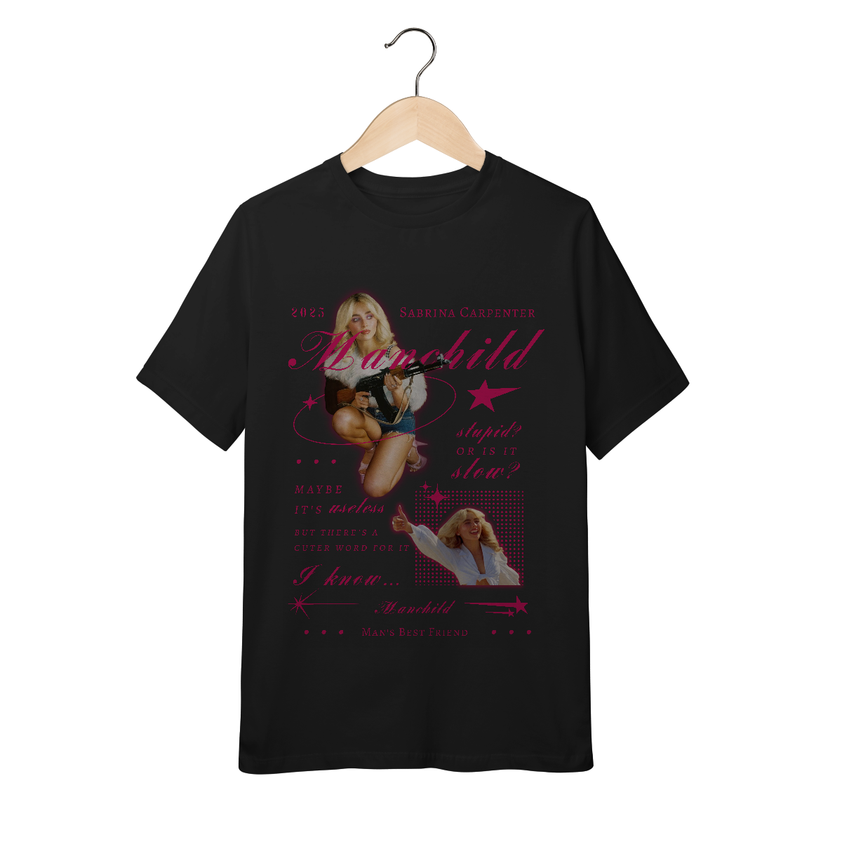 Nome do produto: Baby Tee - Manchild - Sabrina Carpenter