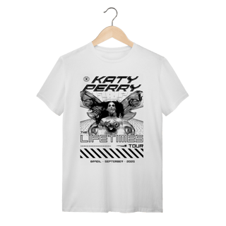 Nome do produto Camiseta - The lifetimes Tour fundo preto - Katy Perry