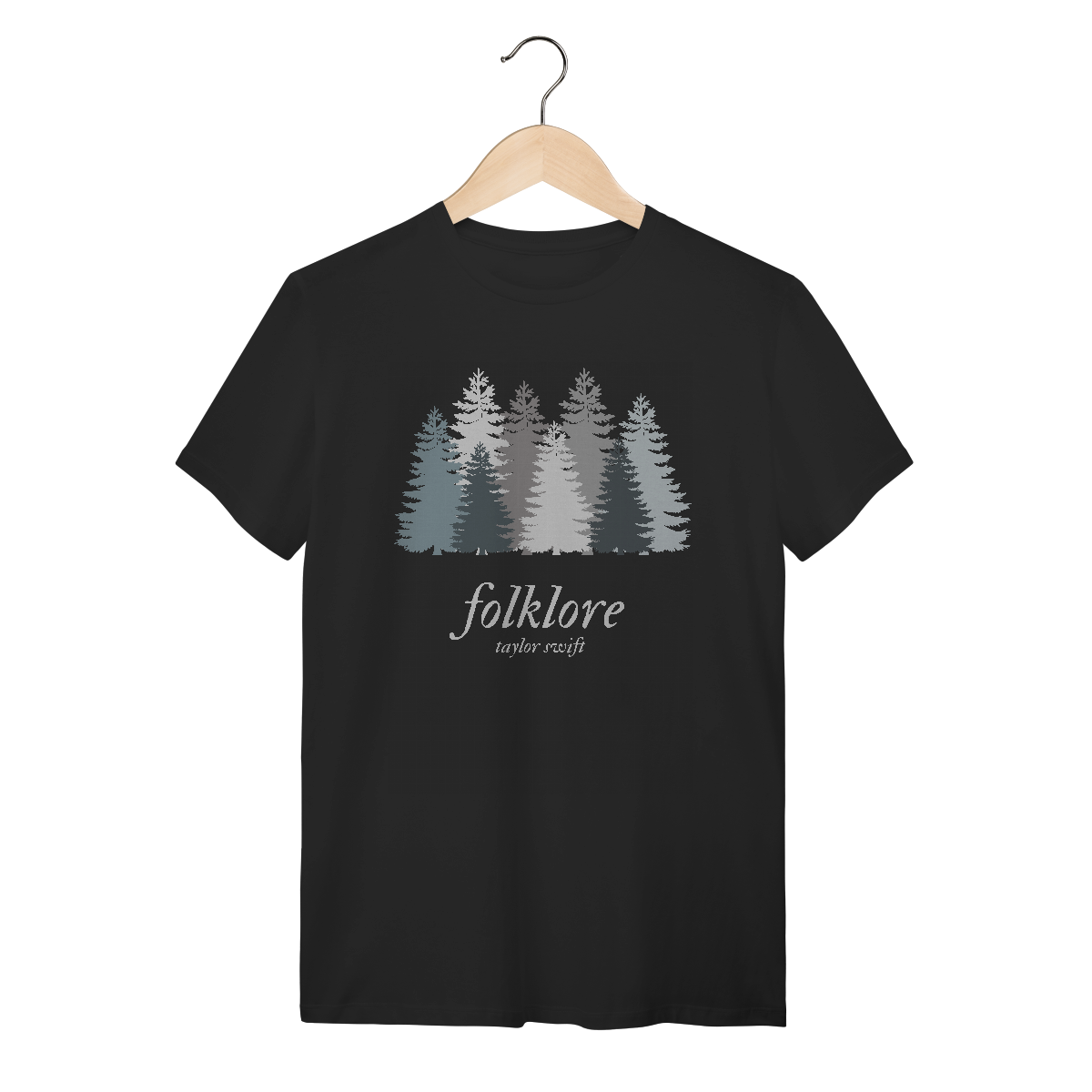 Nome do produto: Camiseta - Folklore preta - Taylor Swift