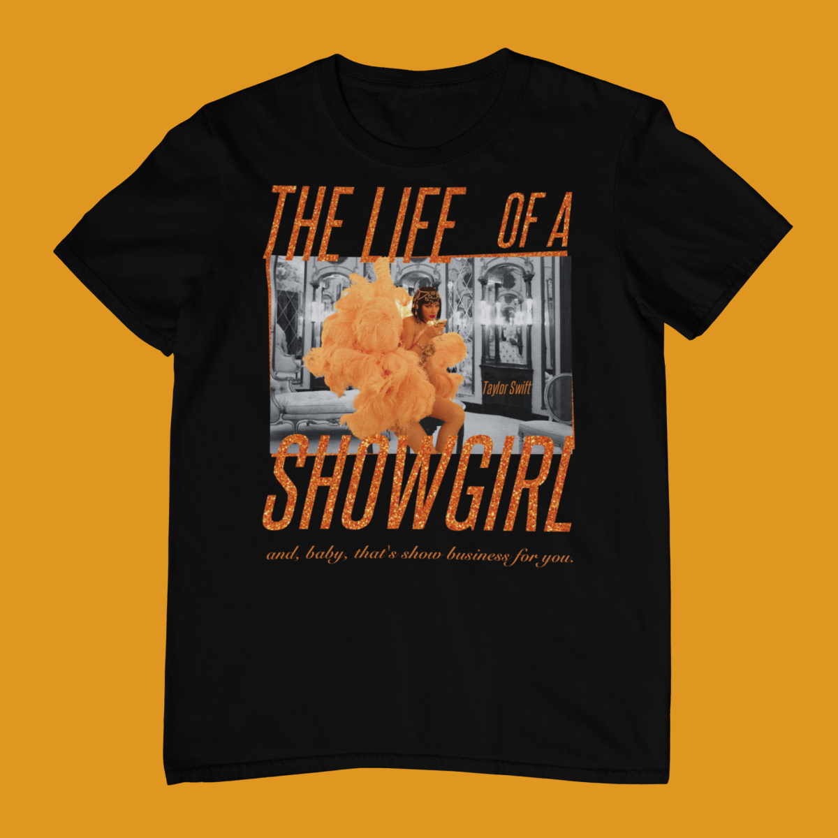 Nome do produto: Baby tee - Showgirl Camarim - Taylor Swift