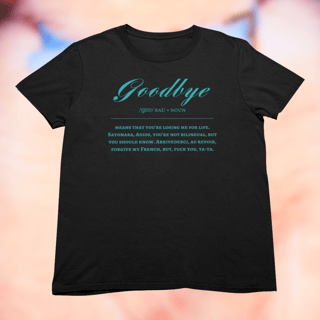 Nome do produto Camiseta - Goodbye preta - Sabrina Carpenter