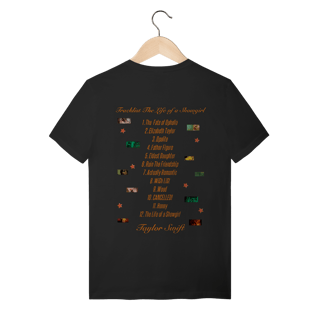 Nome do produto Camiseta - Showgirl frente e verso Preta - Taylor Swift