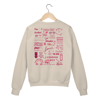 Nome do produto Moletom - Lover songs - Taylor Swift